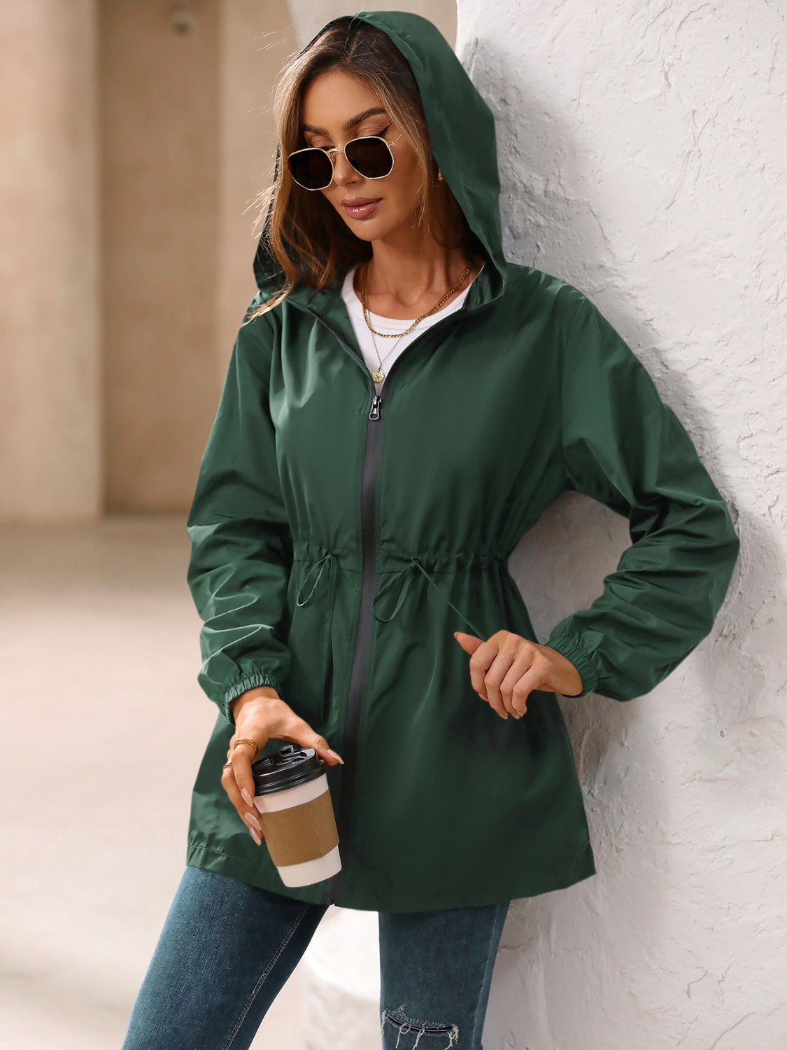 Long Sleeve Hooded Windbreaker