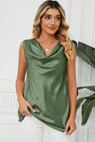 Ruched Cowl Neck Tank