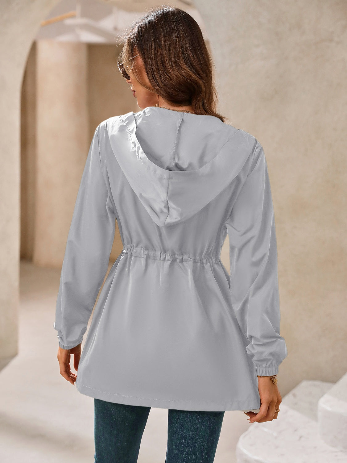 Long Sleeve Hooded Windbreaker