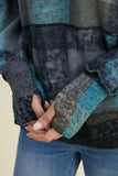 Full Size Plaid Dropped Shoulder Fleece Hoodie