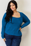 Full Size Ribbed Long Sleeve T-Shirt