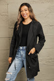 Drawstring Hooded Longline Jacket
