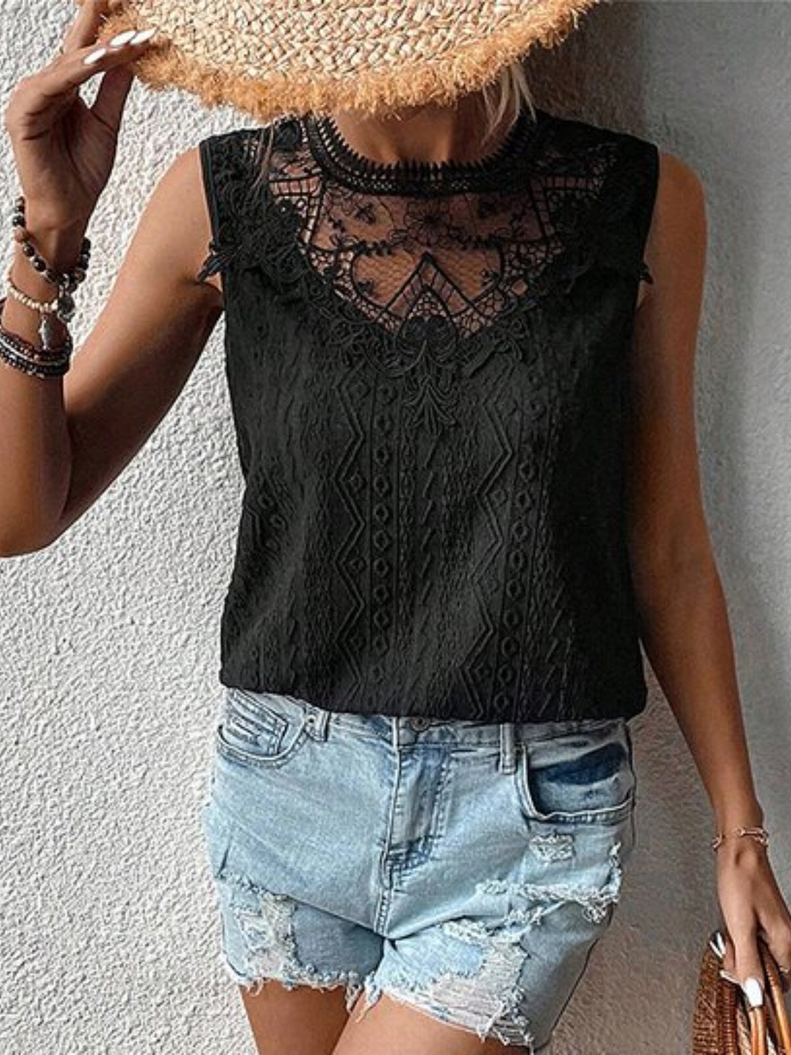 Lace Sleeveless Top