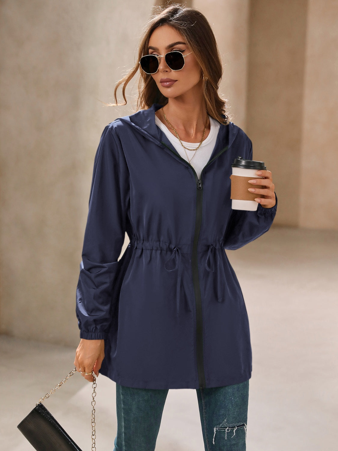 Long Sleeve Hooded Windbreaker