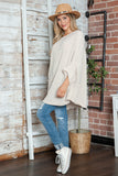 Round Neck Batwing Sleeve Sweater