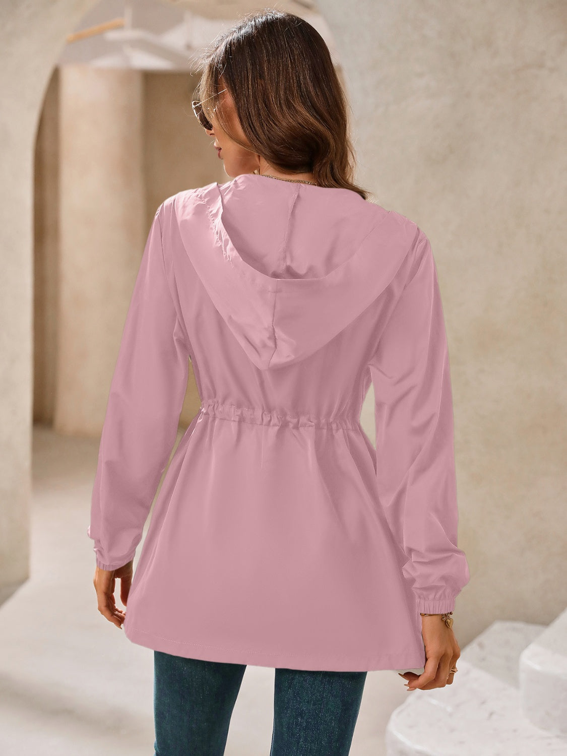 Long Sleeve Hooded Windbreaker