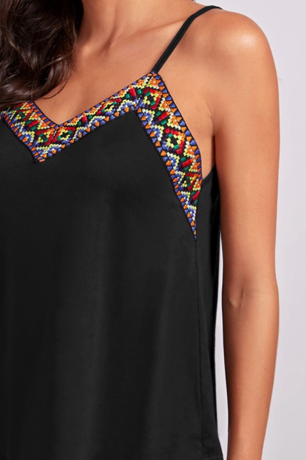 Geometric V-Neck Spaghetti top