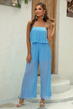Spaghetti Strap Wide Leg Jumpsuit - Allure Taste