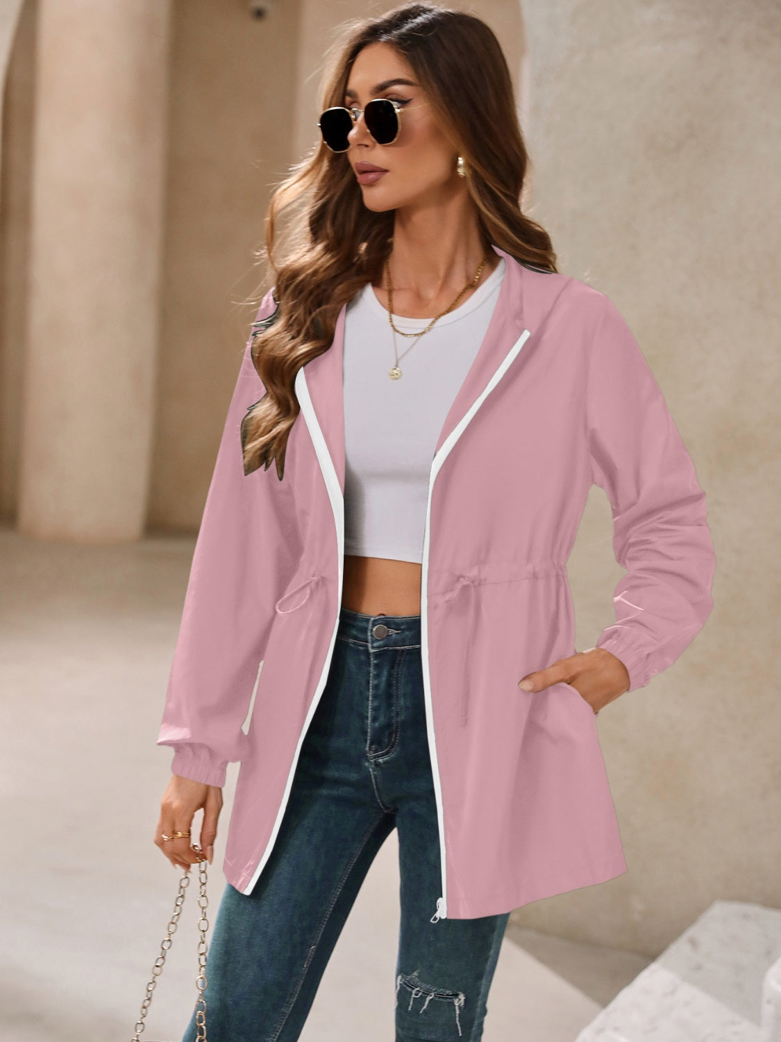 Long Sleeve Hooded Windbreaker