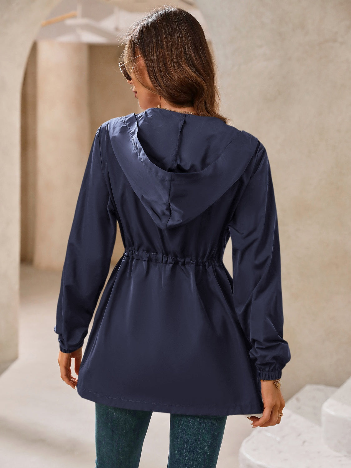 Long Sleeve Hooded Windbreaker
