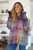 Full Size Plaid Dropped Shoulder Fleece Hoodie