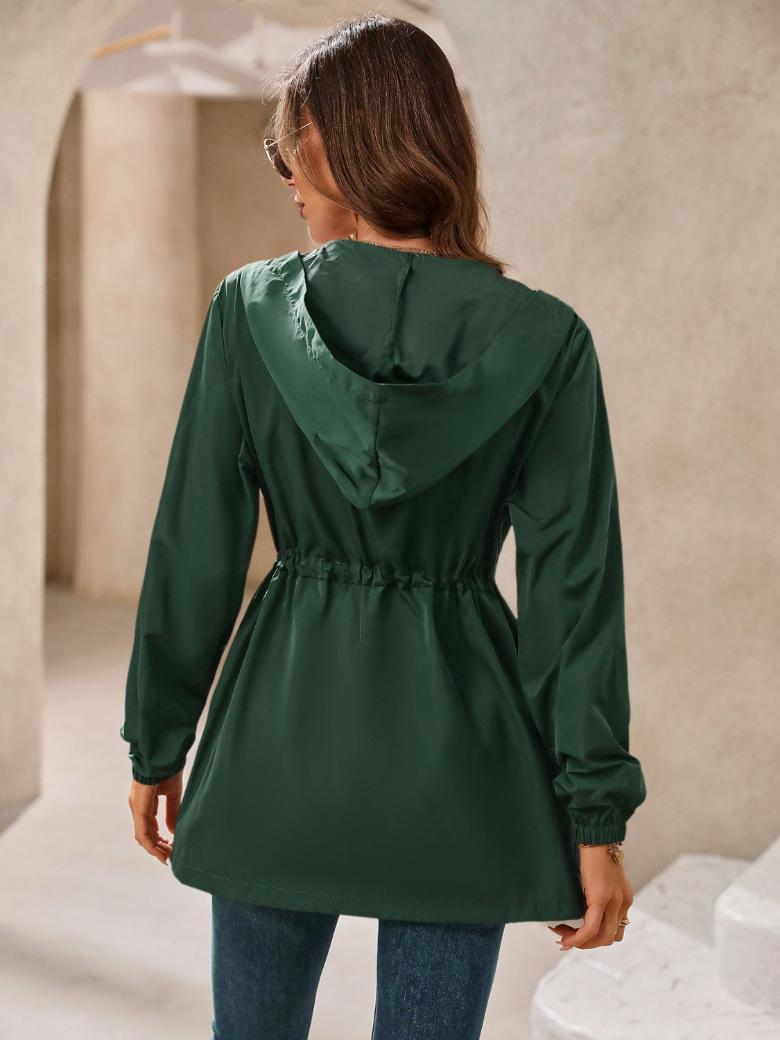 Long Sleeve Hooded Windbreaker