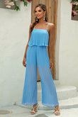 Spaghetti Strap Wide Leg Jumpsuit - Allure Taste